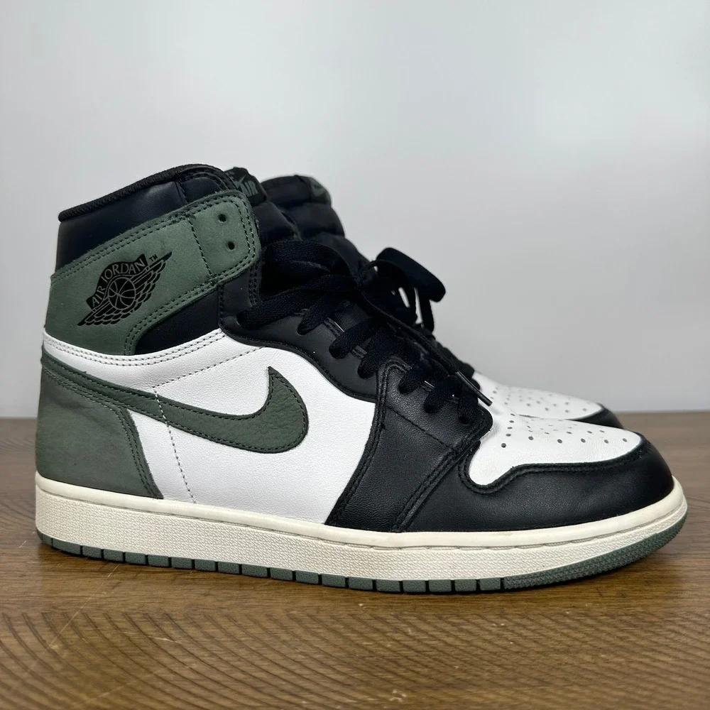 Air Jordan 1 Retro High Mens 10 Clay Green Best Hand Game Basketball Sneakers
